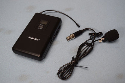 Shure SLX1  Bodypack Wireless Transmitter w/ 185 Lapel Microphone J3 572-596 MHz