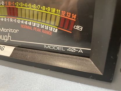 Rack Mounted PAIR of Dorrough 40-A Professional Analog Audio Loudness Meters