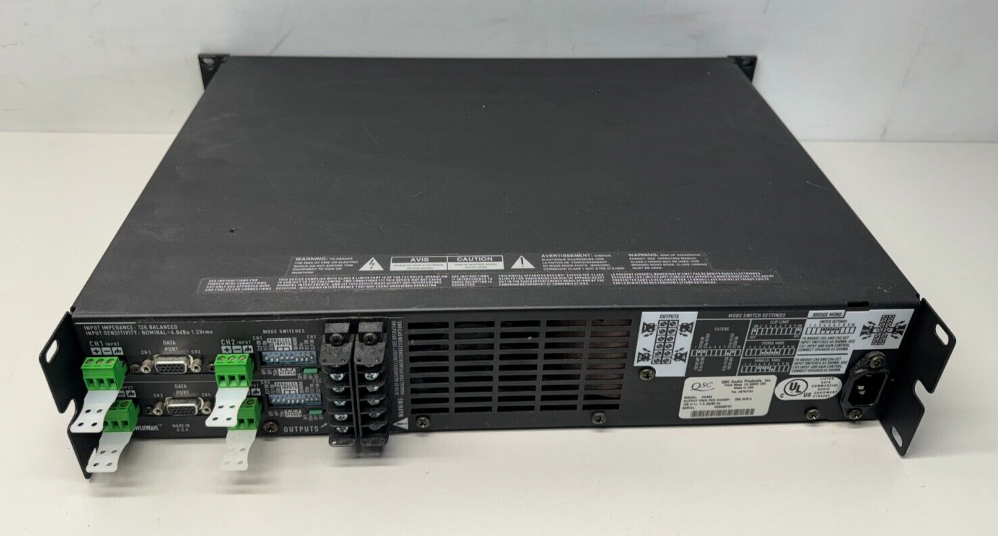 QSC CX404 4-Channel Professional Power Amplifier, 400W at 4 Ohm