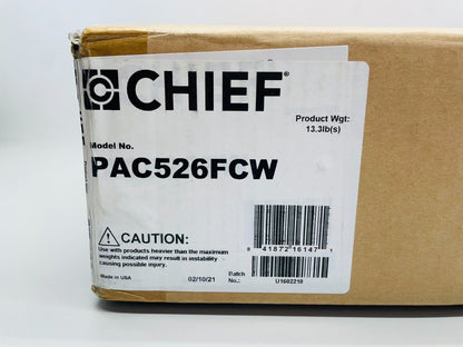 Chief PAC526FCW Large In-Wall Storage Box with Flange and Cover (White)