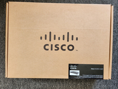 Cisco SG350X-24MP-K9 24-Port Gigabit PoE+ Stackable Managed Network Switch