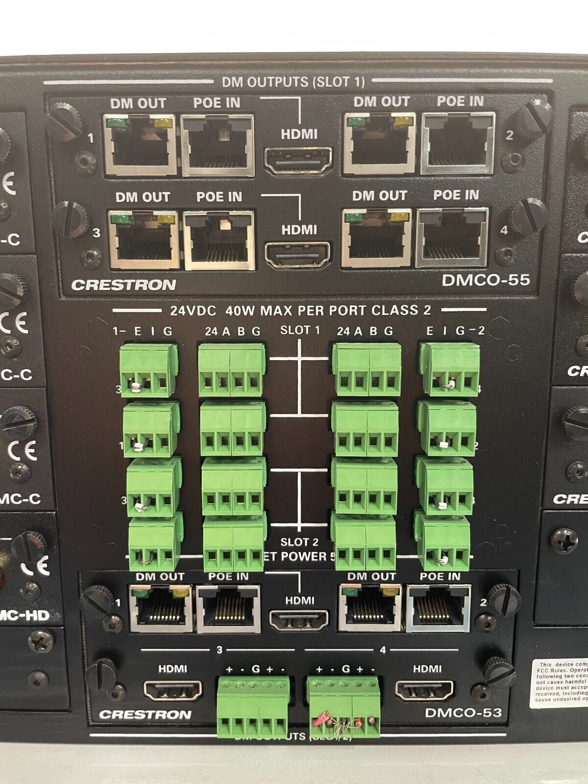 Crestron DM-MD8X8 - 8x8 DigitalMedia Switcher with Pictured Cards