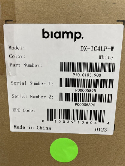 Biamp Desono DX-IC4LP-W 4.5" Low Profile In-Ceiling Pro Audio Loudspeaker - PAIR