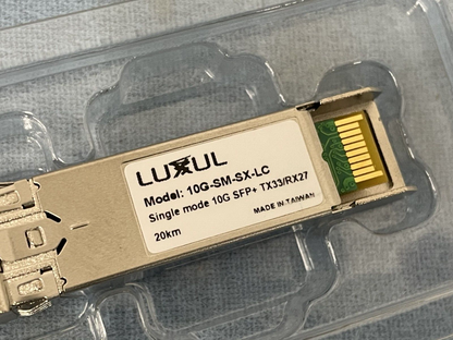 Luxul 10G-SM-SX-LC 10GB Single-Mode Fiber Simplex SFP+ Module DFB Laser - PAIR