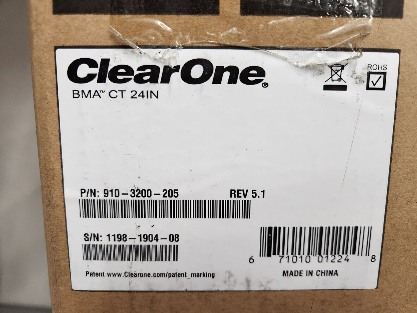 ClearOne BMA CT 910-3200-205 White Ceiling Tile Microphone Array NEW Open Box