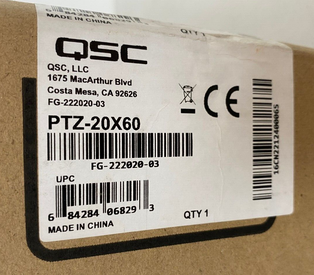 QSC PTZ-20X60 Video Conference PTZ Camera PoE HDMI 3G-SDI USB (FG-2220 ...