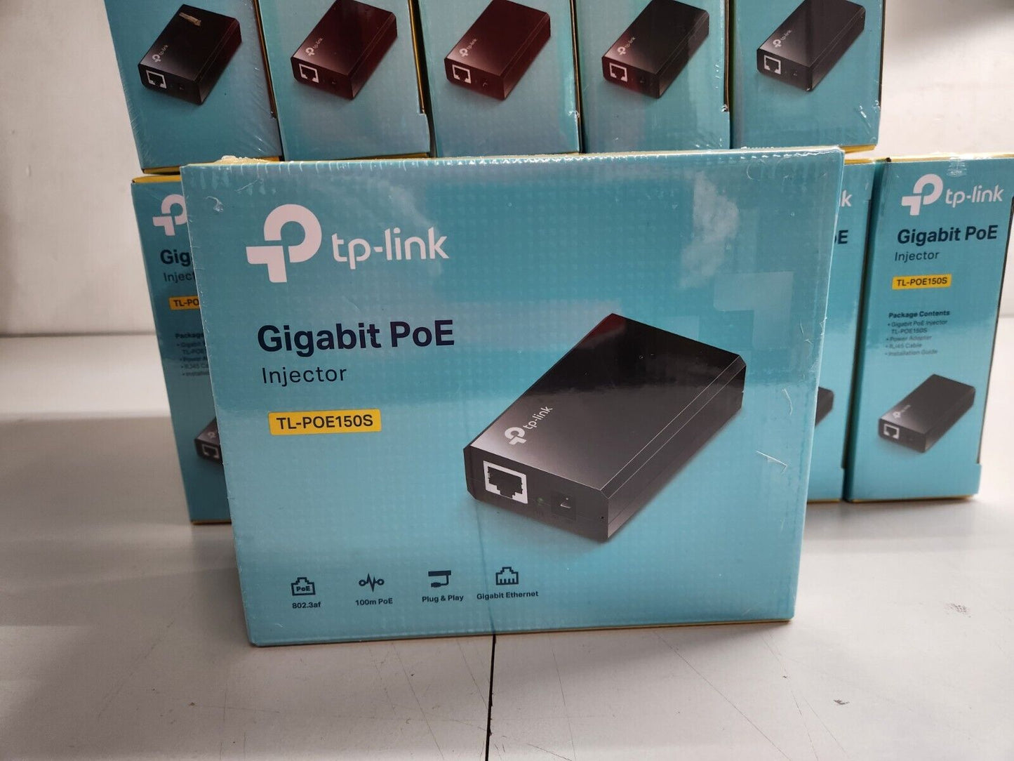 TP-Link TL-PoE150S Gigabit Power over Ethernet Injector Adapter PoE LOT OF 12