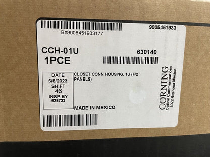 Corning CCH-01U 1RU One Rack Unit Fiber Optic Closet Connector Housing