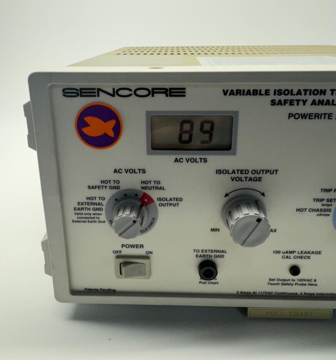 Sencore PR570 Variable Isolation Transformer & Safety Analyzer Powerite II