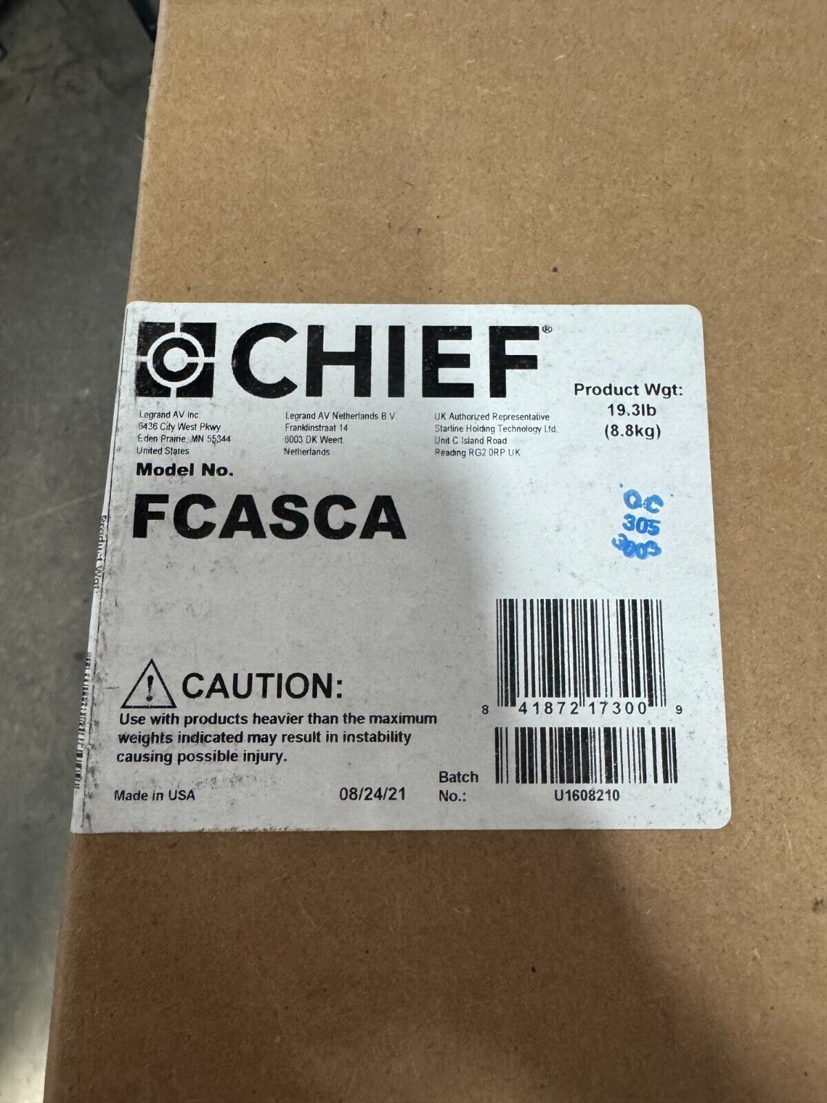 Chief FCASCA Structural Column Adapter