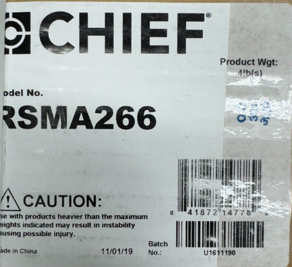 Chief RSMA266 Mini Elite Projector Mount with SSM266 Bracket (Locking Option A)