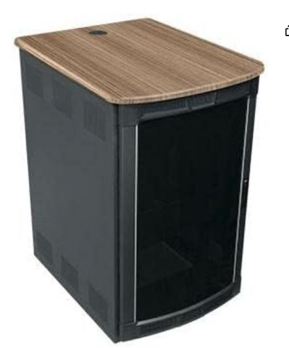 Middle Atlantic BGR-25SA32MDK-DC Rolling AV Enclosure w/ Dark Cherry Laminate