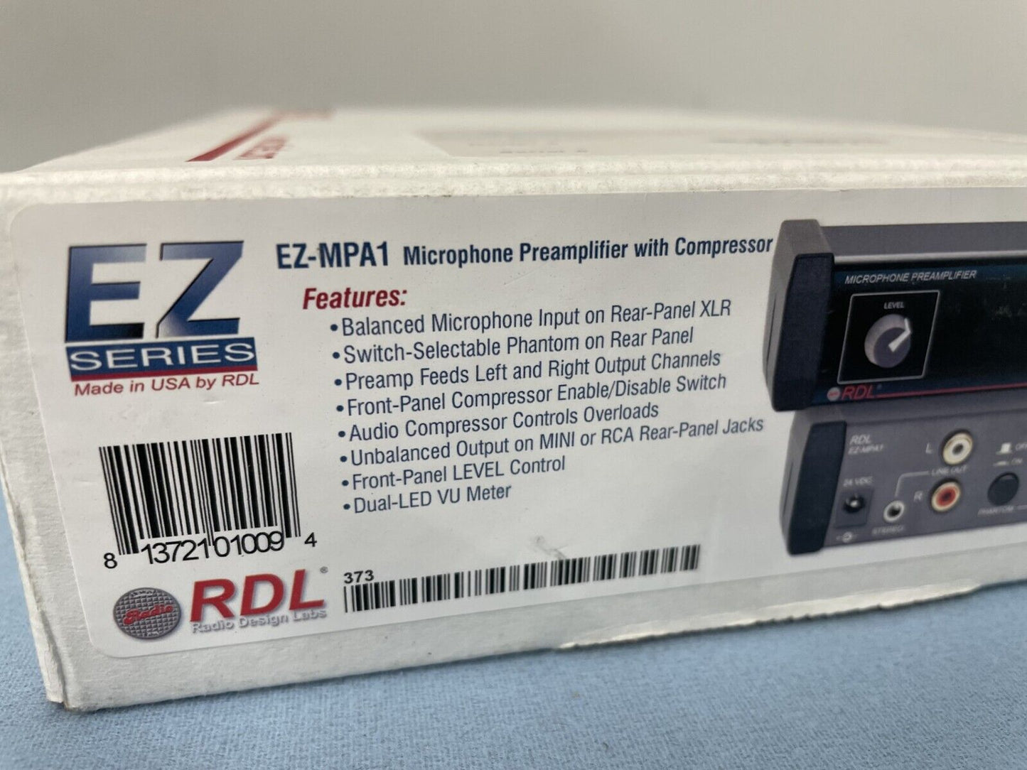 RDL EZ-MPA1 Microphone Preamplifier - Stereo Output with Compressors