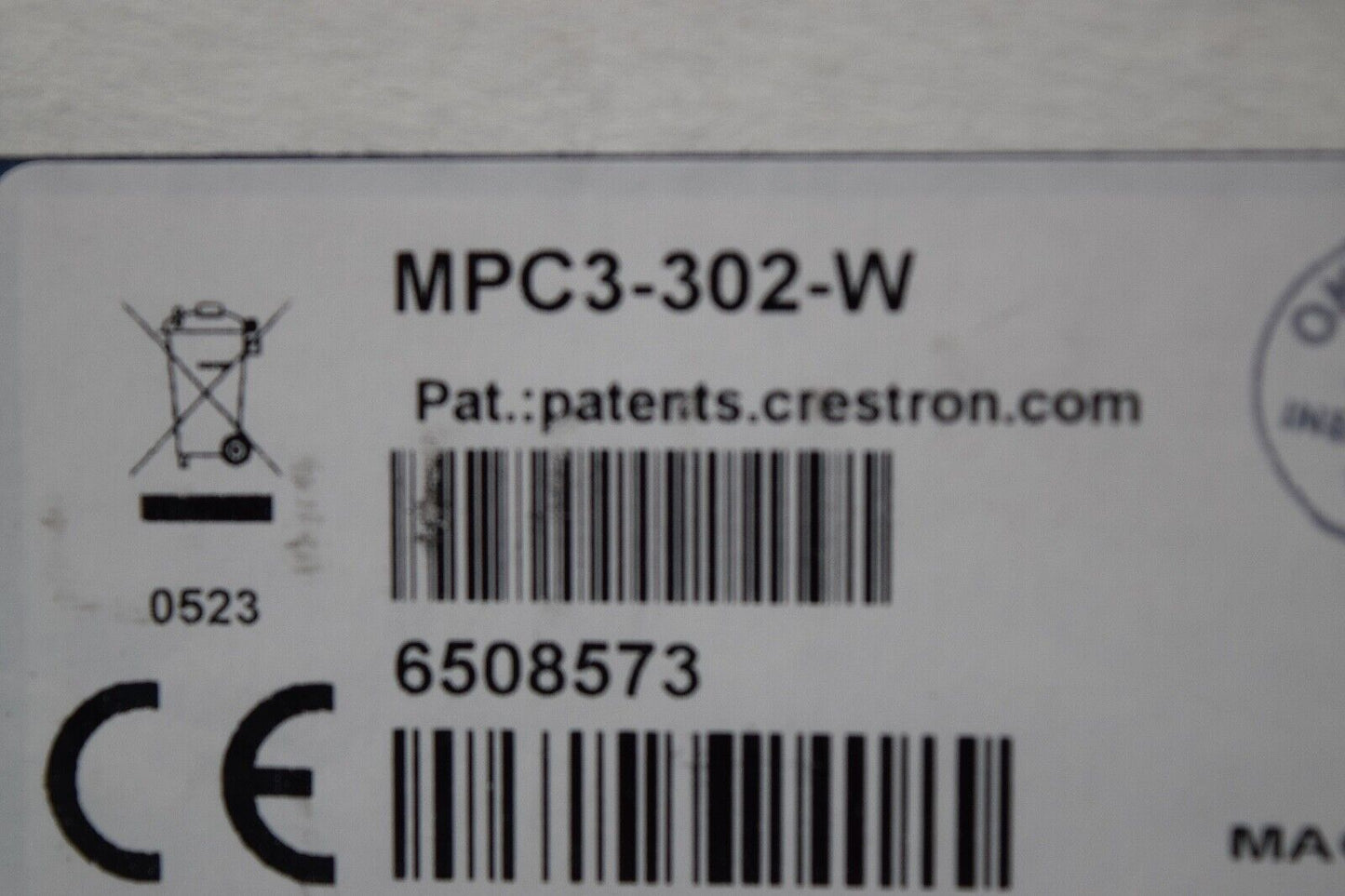 Crestron MPC3-302-W Series Media Presentation Controller White PN# 6508573