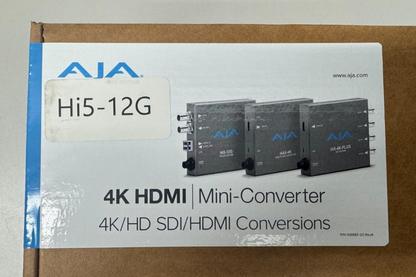 Aja HI5-12G / 12G-SDI to HDMI 2.0 Mini-Converter, Up to UHD 4K60 Output