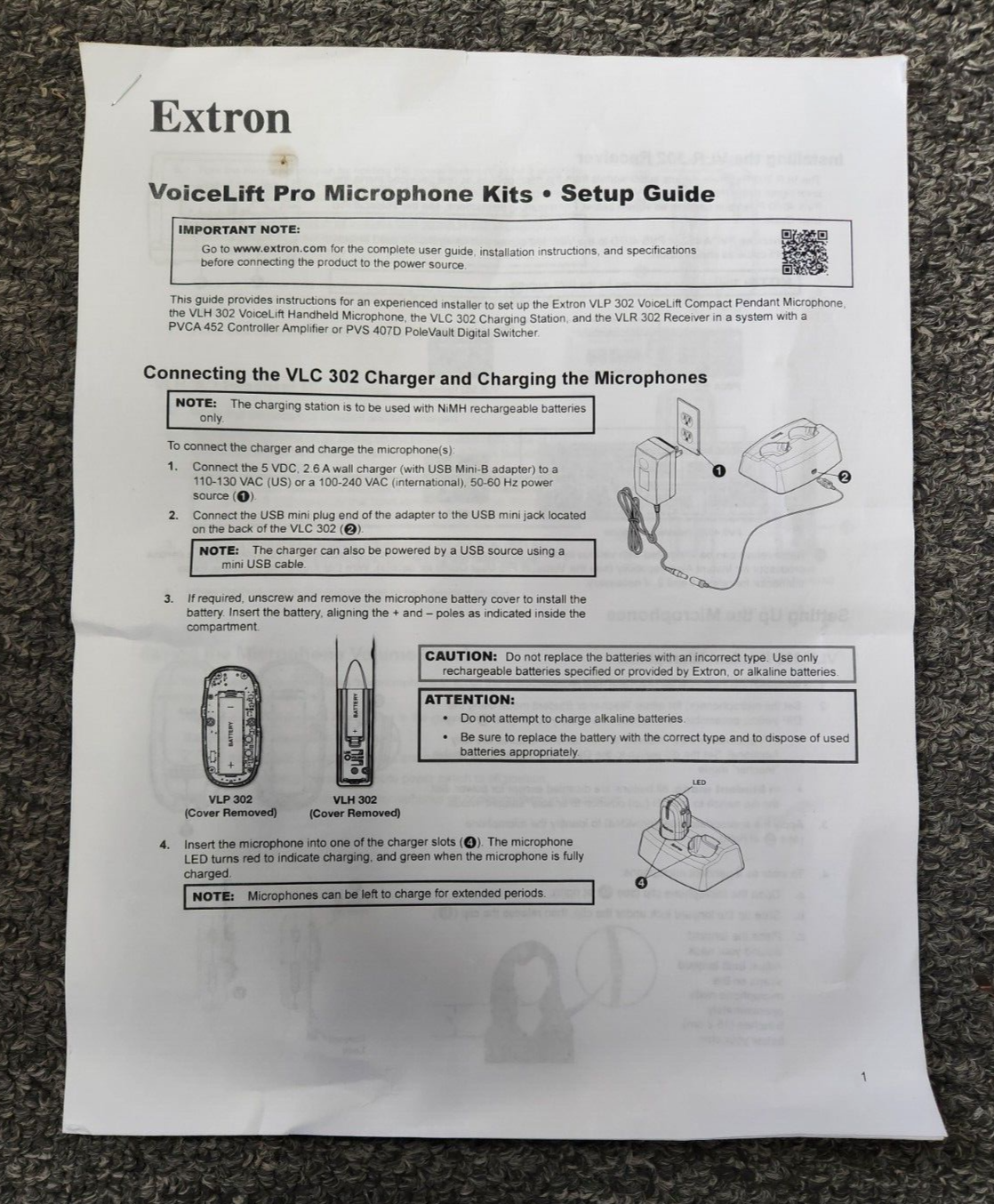 Extron VLM 3002H VoiceLift Pro High Performance Wireless Mic System  42-255-03