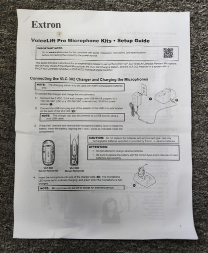 Extron VLM 3002H VoiceLift Pro High Performance Wireless Mic System  42-255-03