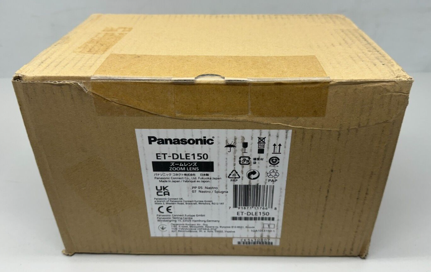 Panasonic ET-DLE150 Short Throw Power Zoom Lens NEW in Sealed Box