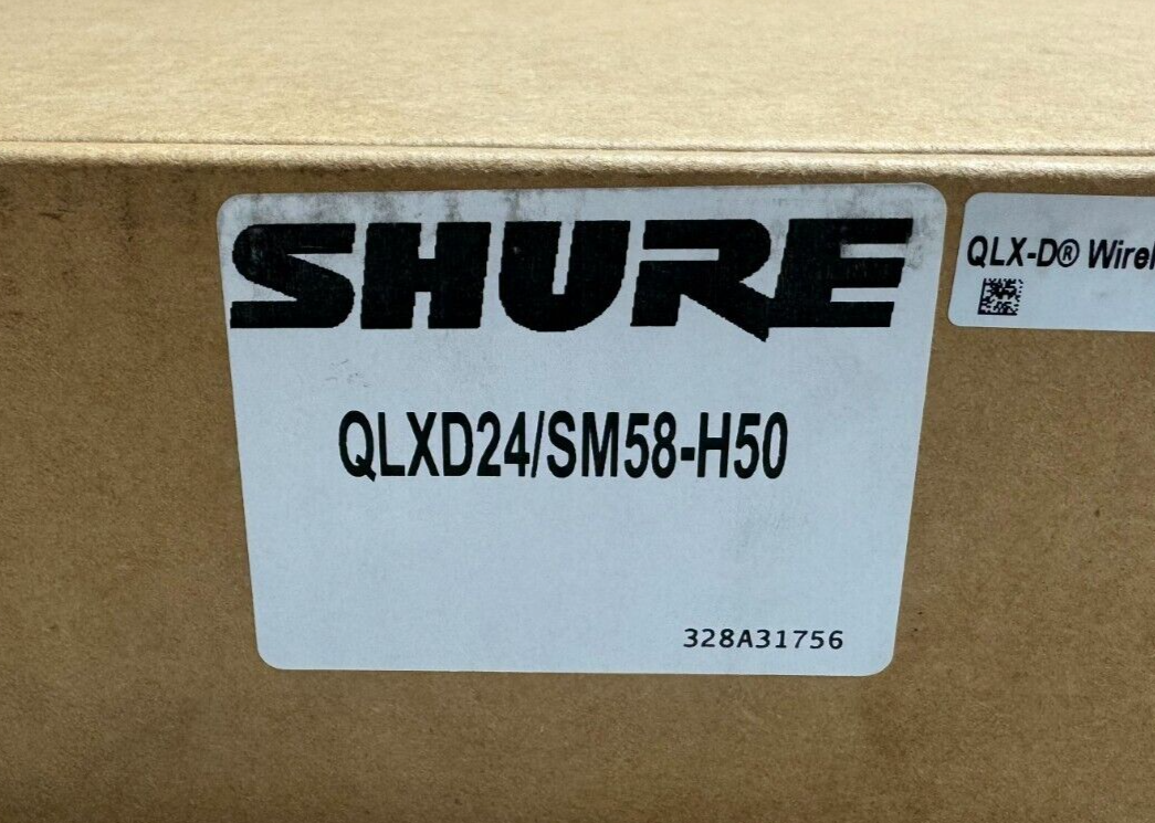 Shure QLXD24/SM58-H50 Handheld Wireless Microphone System w/ SM58 - H50 Band