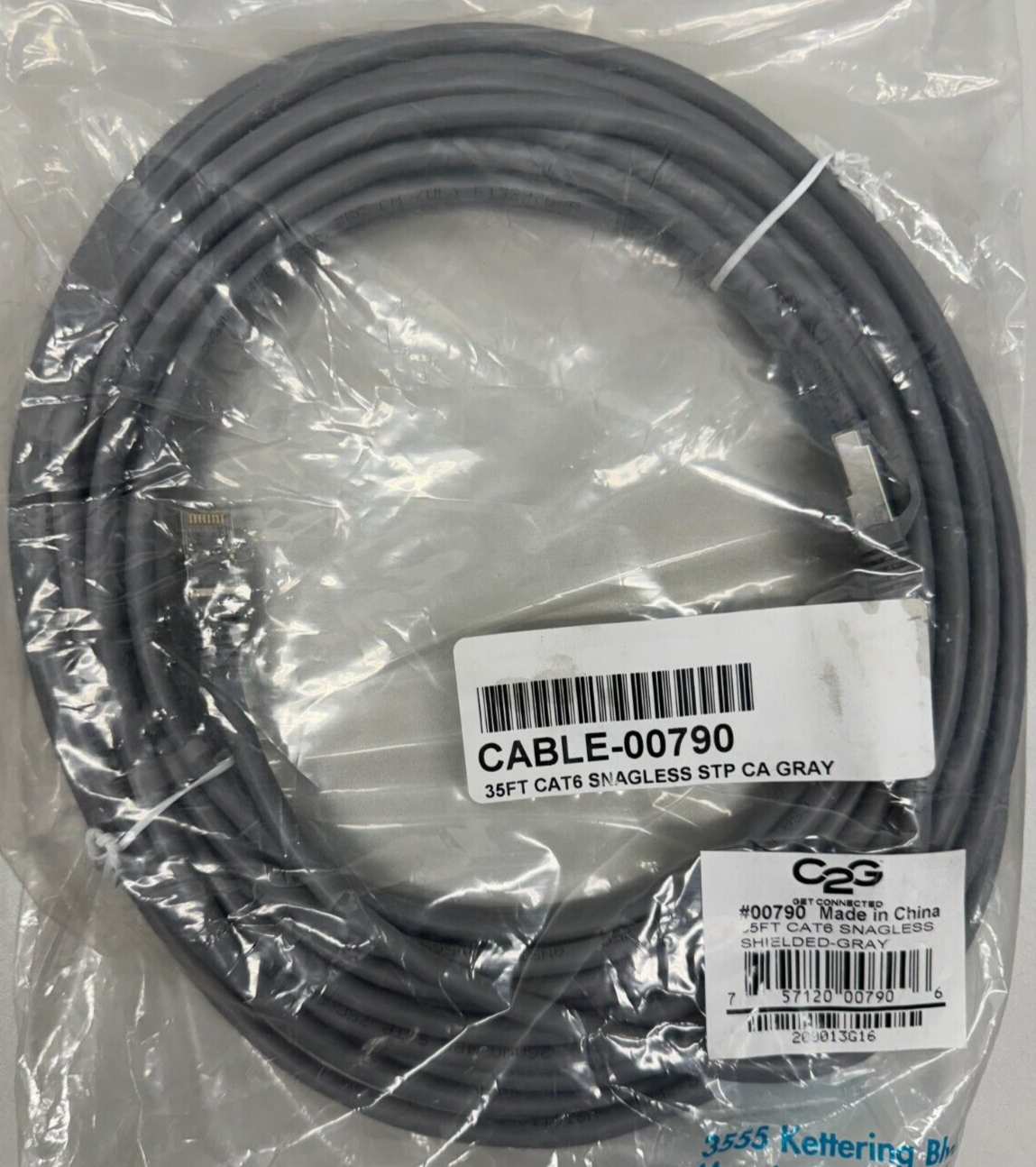 C2G CABLE-00790 35ft (10.7m) Cat6 Shielded (STP) Ethernet Network Patch LOT OF 3