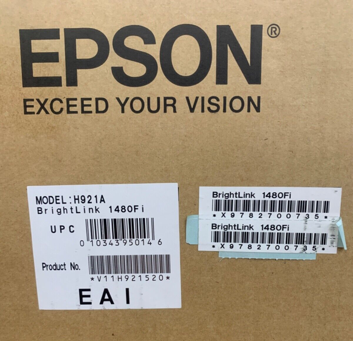 Epson BrightLink 1480Fi 5000-Lumen Ultra-Short Throw 3LCD Laser Projector /H921A