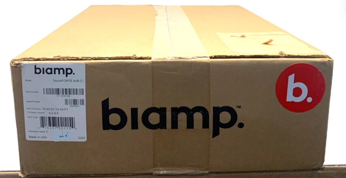 Biamp Tesira Forte AVB CI Digital Audio Signal Processor (911.0395.900)