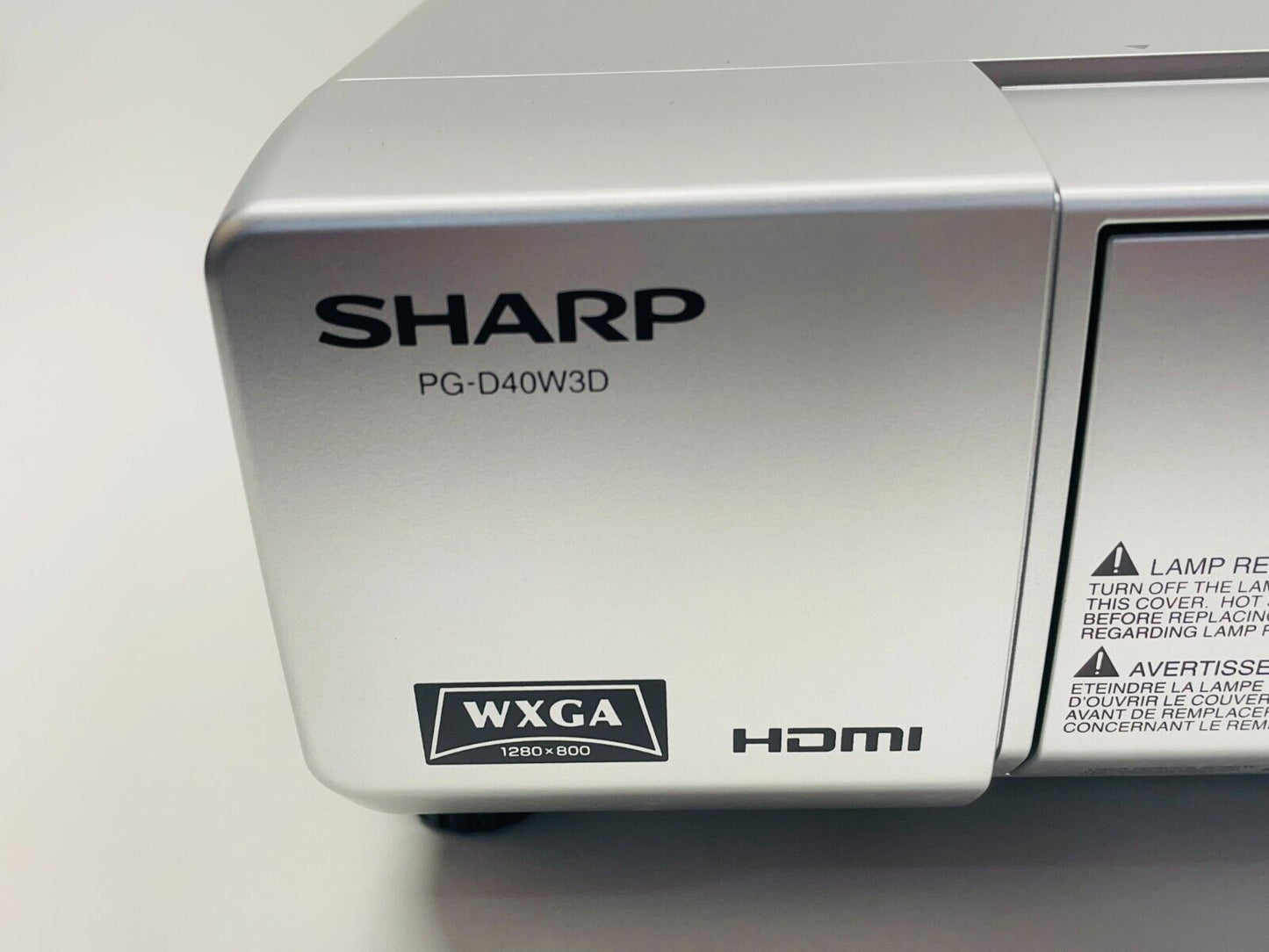 Sharp PG-D40W3D DLP WXGA Conference Room Projector 4000 Lumens 1524 Hours