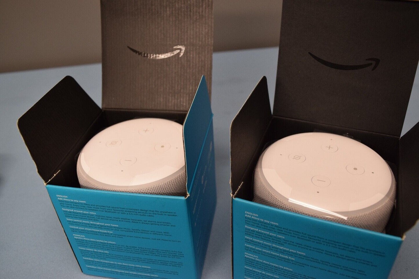 Amazon Echo Dot Speakers ( LOT OF 2 )  (3rd Generation) WHITE