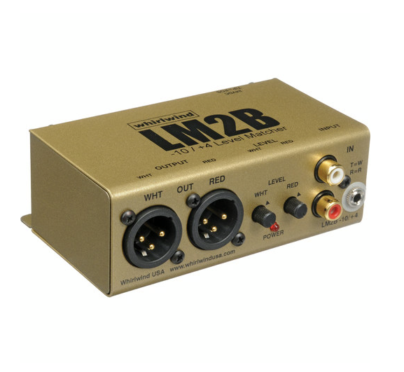 Whirlwind LM2B 2-Channel Unbalanced to Balanced Audio Line Level Converter