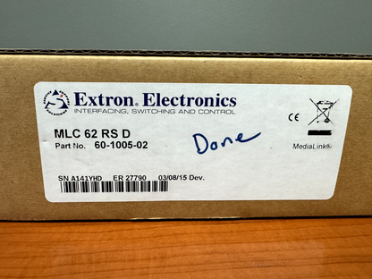 Extron MLC 62 RS D MediaLink Controller with RS-232 Control Wallplate 60-1005-02