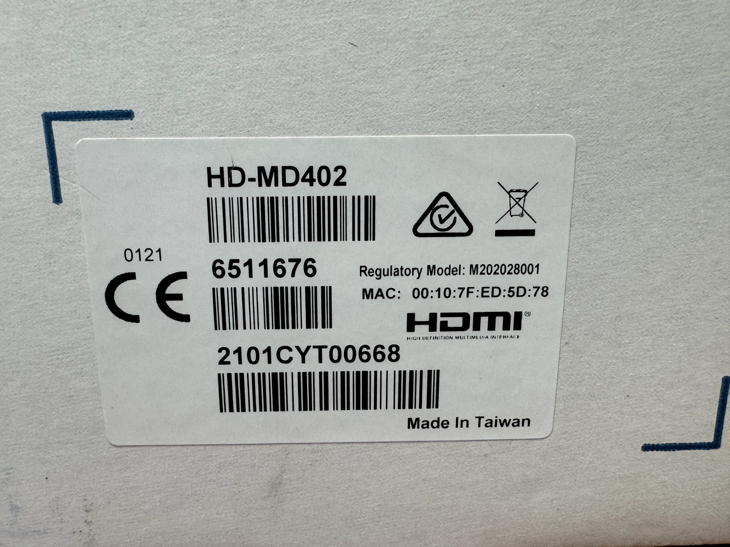 Crestron HD-MD402 4x2 4K60 4:2:0 AV Switcher - 4096 x 2160 6511676 NEW