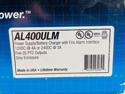 ALTRONIX AL400ULM M Series Multi-Output Power Supply Charger