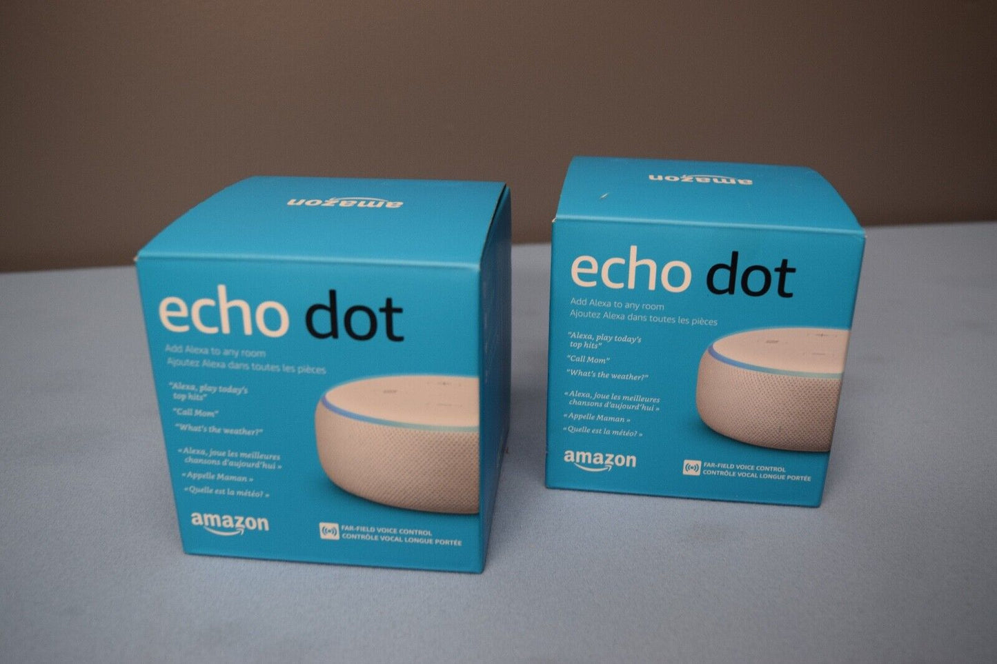 Amazon Echo Dot Speakers ( LOT OF 2 )  (3rd Generation) WHITE