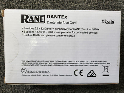 Rane Dante Commercial DANTEx  Dante Interface Card NEW