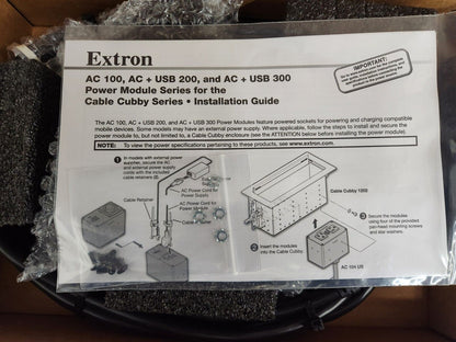 Extron AC+USB 314 US Cord Power Module for Cable Cubby Series 60-1891-01