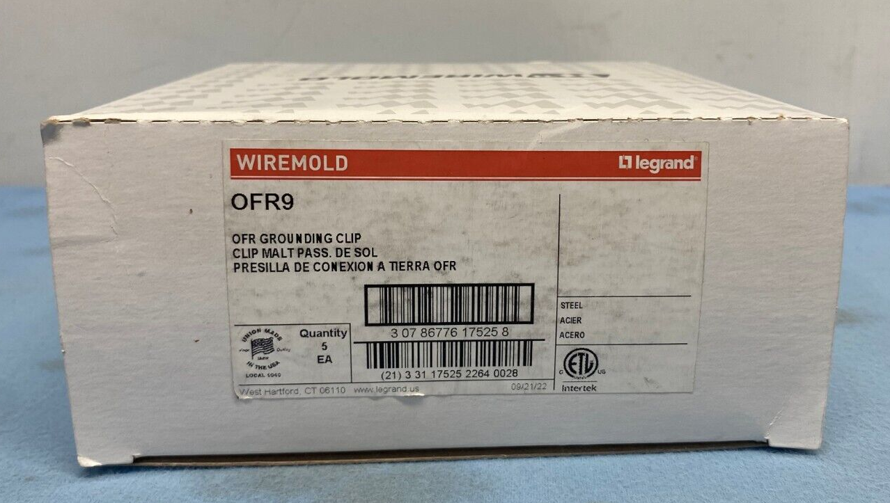 WIREMOLD Legrand OFR9 Grounding Clip Steel