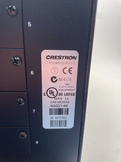 Crestron DM-MD8X8 - 8x8 DigitalMedia Switcher with Pictured Cards