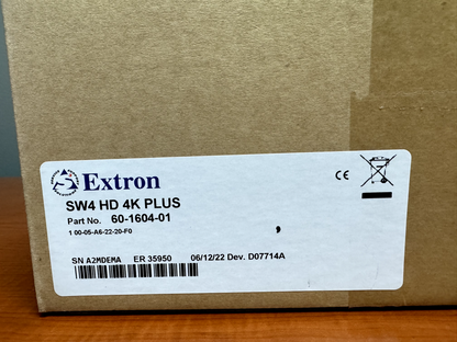 Extron SW4 HD 4K PLUS Four Input 4K/60 HDMI Switcher 60-1604-01 NEW