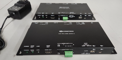 Crestron HD USB 2000 C KIT HD-TX-USB-2000-C & HD-RX-USB-2000-C w/ Power Supply