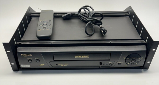 Panasonic AG-1330P Super 4-Head VCR VHS Player w/Remote, Mount, and Power cord