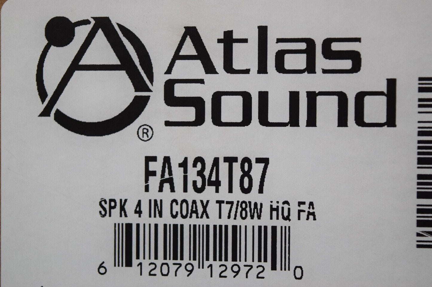 Atlas Sound FA134T87 4" Coaxial In-Ceiling Speaker  w/ 8-Watt 70V Transformer