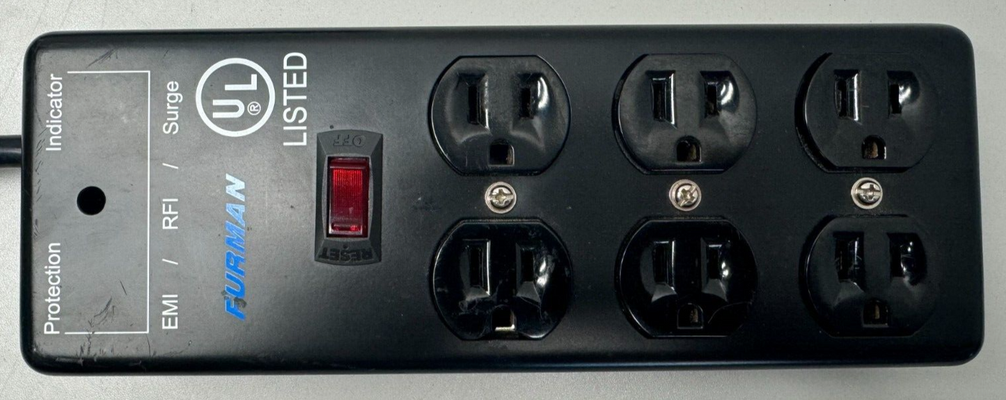 Furman SS-6B 6-Outlet Surge Protector Suppresor Strip LOT OF 2