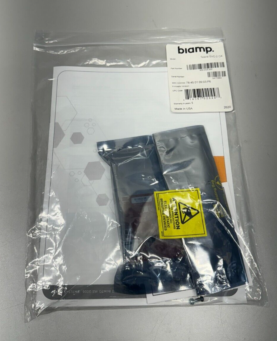 Biamp Tesira SVC-2 CK (Card Kit) 2-line Modular VOIP Interface Card 909.0328.900