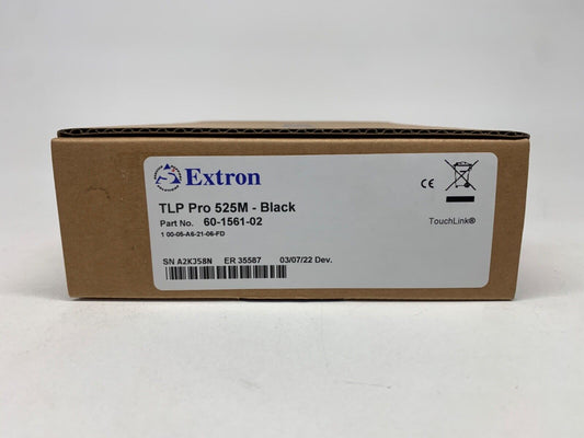 Extron TLP Pro 525M Black 5" Wall Mount TouchLink Pro Touchpanel 60-1561-02