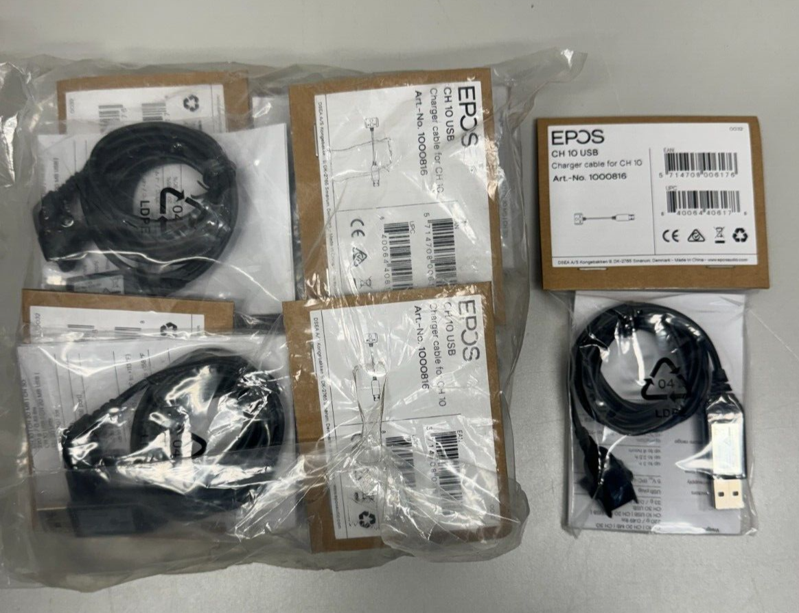 EPOS CH 10 USB 1000816 USB Headset Charger Cables LOT OF 10