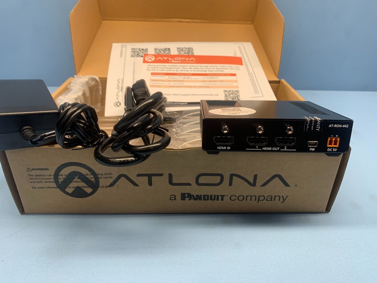 Atlona ATRON442 / 4K/HDR 1x2 HDMI Distribution Amplifier LPAV
