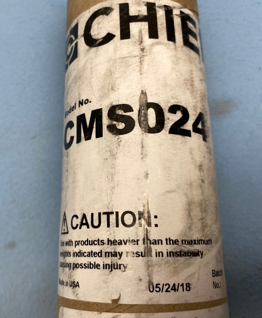 Chief CMS024 Fixed Extension Column Pole Black (24 in)