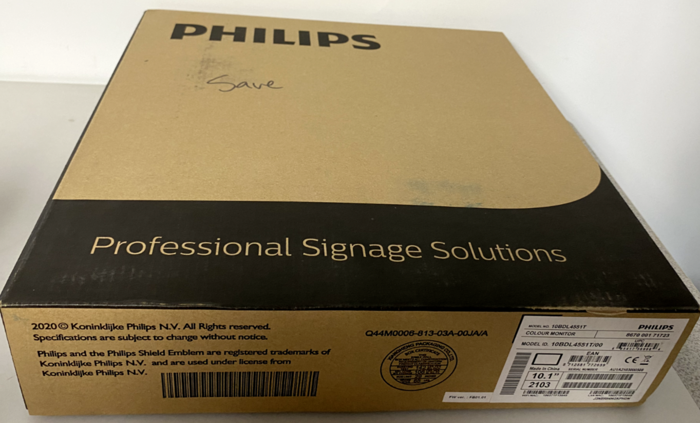 Philips 10.1" 10BDL4551T / Multi-Touch Digital Color Monitor Signage Display