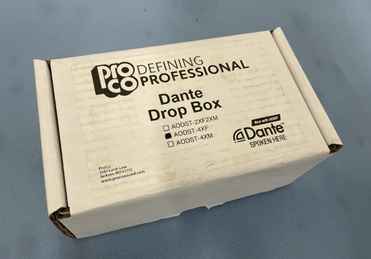 ProCo Sound Pro Co Dante DropBox AoDST-4XF 4-Channel Pro Audio Input Drop Box