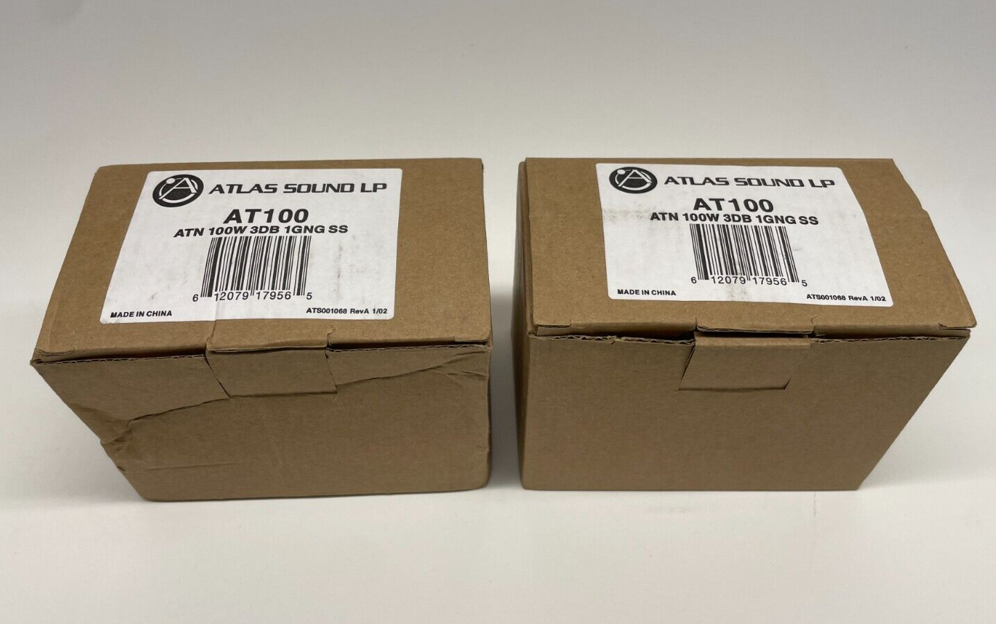 Atlas Sound AT100 100-Watt Stainless Steel Commercial Attenuator LOT O ...